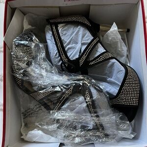 GUESS Black & Gold Heels